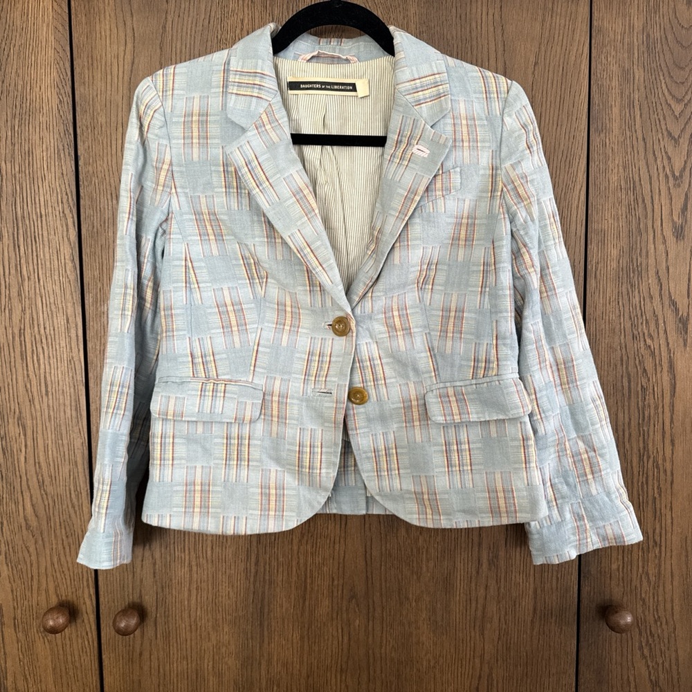 Anthropologie Plaid Blazer